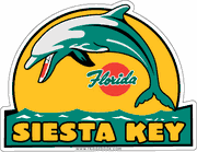 Siesta Key Jumping Dolphin Travel Decal Car Magnet