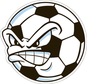 Soccer Ball Angry Car Magnet