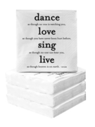 Souza Dance, Love, Sing Cocktail Napkins