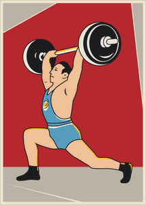 Soviet Weight Lifter Magnet