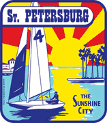 St. Petersburg Sailboat Car Magnet 