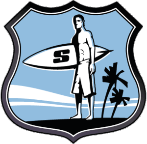 Surfer Crest Car Magnet