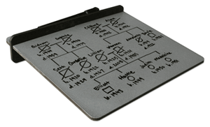 Three by Three Silver Desktop Dry Erase Tablet