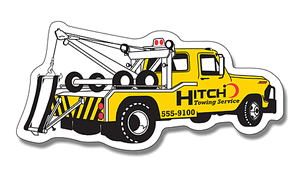 Tow Truck Shape Custom Magnet