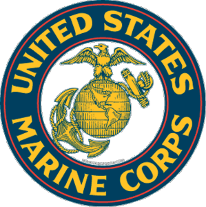 US Marines Round Car Magnet    