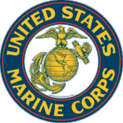 US Marines Round Car Magnet    