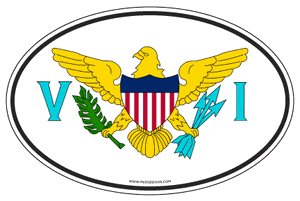 Us Vigin Islands Car Magnet 
