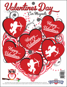 Valentine Hearts 6 Piece Magnet Set 