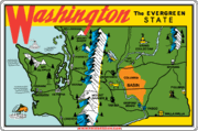Washington Map Travel Decal Magnet