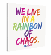 We Live in a Rainbow Quotable Canvas