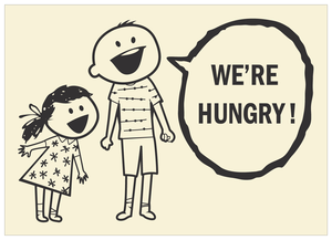We're Hungry Kids Magnet