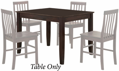 48" Solid Wood Dining Table in Espresso - Walker Edison TW48SES ...