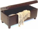 4D Concepts Large Tufted Storage Bench in Brown