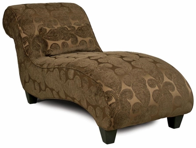 Advantage Curved Chaise in Monaco Tobacco with Pillow - click to enlarge