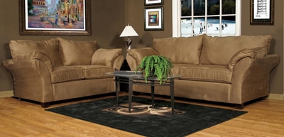 Advantage Sofa and Loveseat 2pc Set in Sierra Camel - click to enlarge