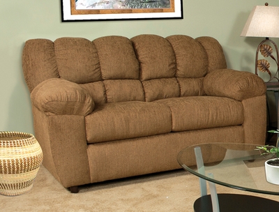 Advantage Transitional Loveseat in Council Mocha - click to enlarge