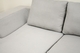 Alberto Grey Twill Sectional Sofa with Chrome Legs - click to enlarge