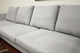 Alberto Grey Twill Sectional Sofa with Chrome Legs - click to enlarge