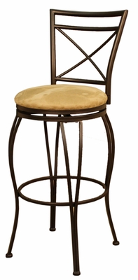 American Heritage Torino Stool in Coco with Camel Cushion - click to enlarge