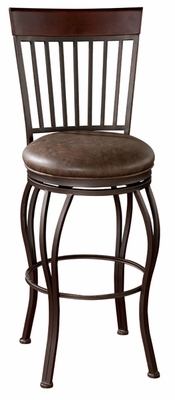 American Heritage Torrance Swivel Stool in Pepper - click to enlarge