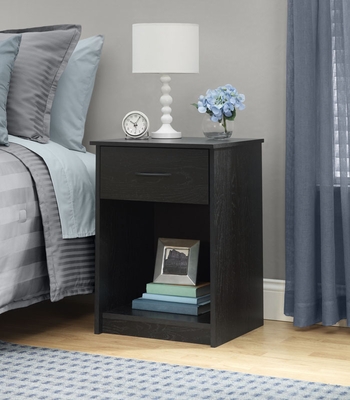 Ameriwood Black Ebony Ash Night Stand - click to enlarge