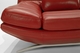 Armen Living Riviera Loveseat Red Leather - click to enlarge