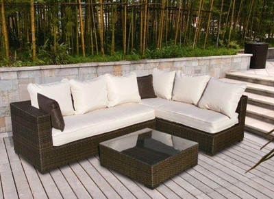 Atlantic Positano Set Aluminum & Wicker - International Home Miami - click to enlarge