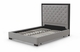 Baxton Studio  Bristol Tufted Gray Linen Modern Queen Bed - click to enlarge