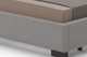 Baxton Studio  Bristol Tufted Gray Linen Modern Queen Bed - click to enlarge