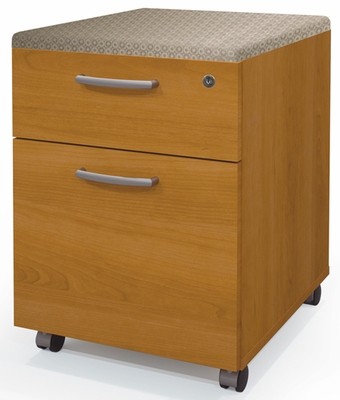 Bestar Pro-Biz 2 Drawer Mobile Pedestal in Cappuccino Cherry - click to enlarge