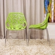 Birch Sapling Green Plastic Modern Minimalist Dining Chair (Set of 2) - click to enlarge