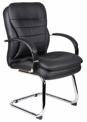 Boss Guest Chair with Chrome Sled Base - click to enlarge