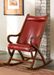Brown Cherry / Red Leather Rocking Chair - L765 - Largo Furniture