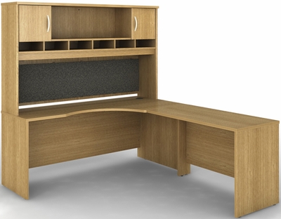 Bush Series C 002 Office Set Right Configuration Light Oak - SRC002LOR - click to enlarge