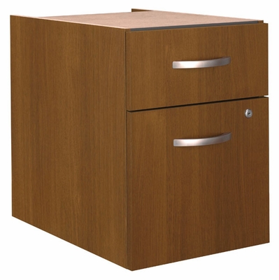 Bush Series C: Warm Oak Two Drawer File Pedestal - click to enlarge