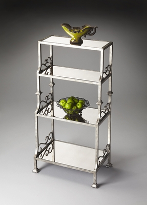 Butler Metalworks Mirrored Four Shelf  Etagere - click to enlarge