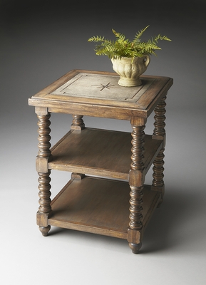Butler Mountain Lodge Sandy Beige Accent Table - click to enlarge
