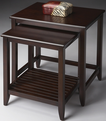 Butler Specialty Nesting Tables Merlot Finish - click to enlarge