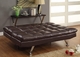 Coaster Dark Tri-Tone Brown Vinyl Sofa Bed - click to enlarge