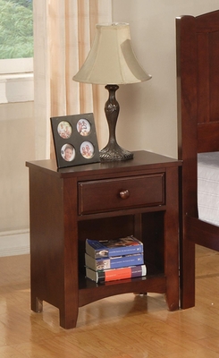 Coaster Parker Nightstand with Drawer and Shelf - click to enlarge