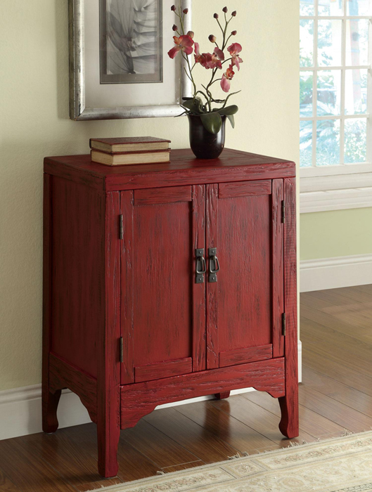 Coaster Rustic Red Accent Cabinet with 2 Doors - 950199 - Coaster