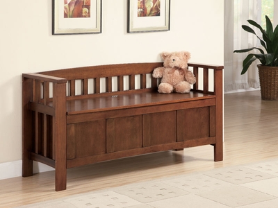 Coaster Wood Storage Bench in Walnut with Flip Top - 501008 - 501008 ...