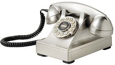 Crosley 302 Desk Phone Brushed Chrome - CR60-BC - Crosley Radio