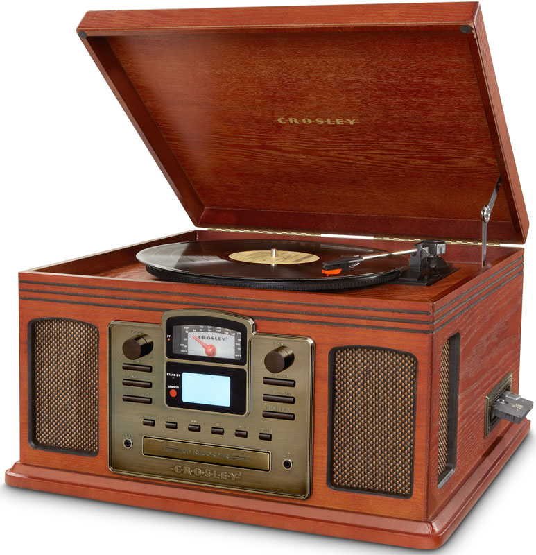 Crosley Director Turntable Traditional Style Cabinet CD Recorder