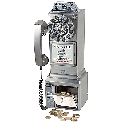 Crosley Payphone with Brushed Chrome Finish - CR56-BC - Crosley Radio