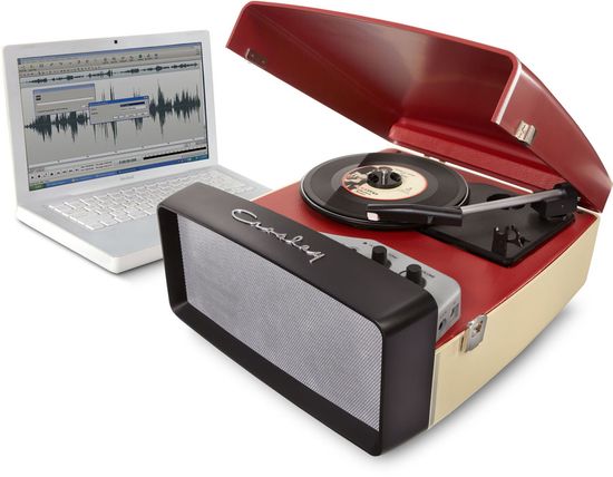 新品、携帯Crosley Revolution ポータブルUSBターンテーブル Crosley Revolution Portable Two Speed USB Enabled Turntable - Blue