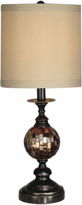Dale Tiffany Mosaic Ball Art Glass Table Lamp - click to enlarge