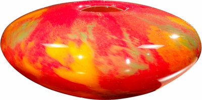 Dale Tiffany Orange Burst Squat Vase - click to enlarge