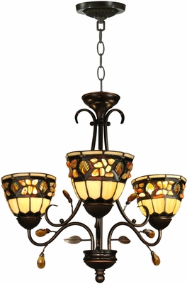 Dale Tiffany Pebble Stone 3-Light Fixture - click to enlarge