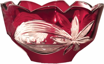 Dale Tiffany Red Floral Bowl - click to enlarge